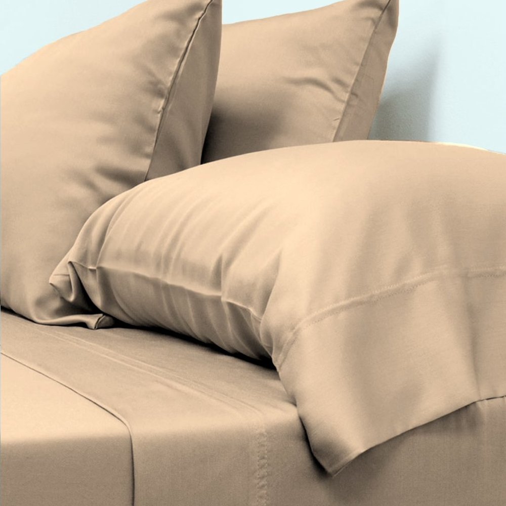 Luxury Bamboo 6 Piece Sheet Set, Light Khaki